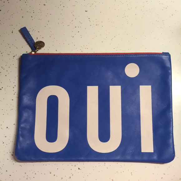 Clare V Handbags - Clare V RARE blue OUI clutch/ pouch